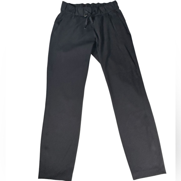 Lululemon on the fly Pant Ali trend Black size 4 7/8 28” - Picture 1 of 6